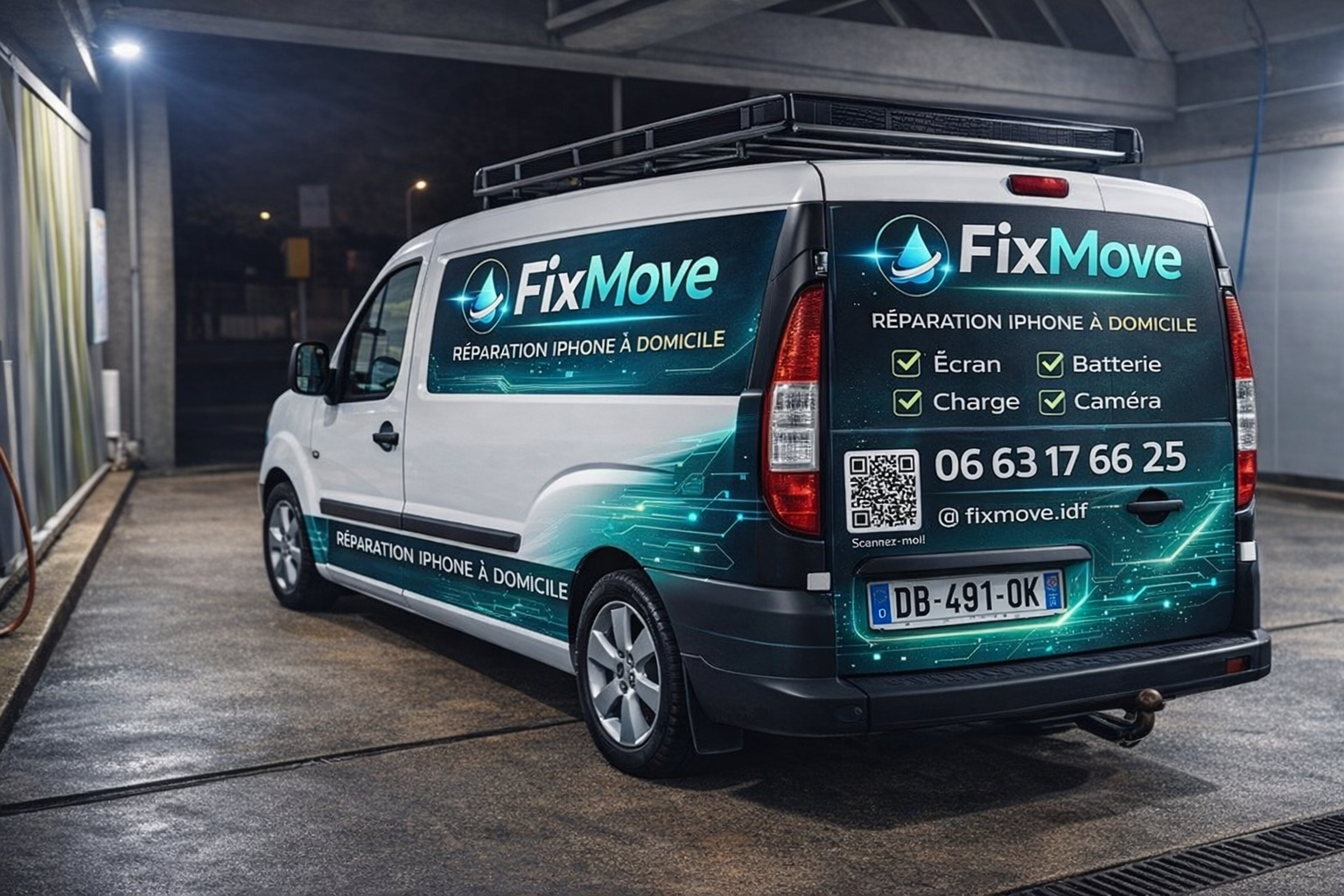 Véhicule FixMove réparation iPhone à domicile Tremblay-en-France